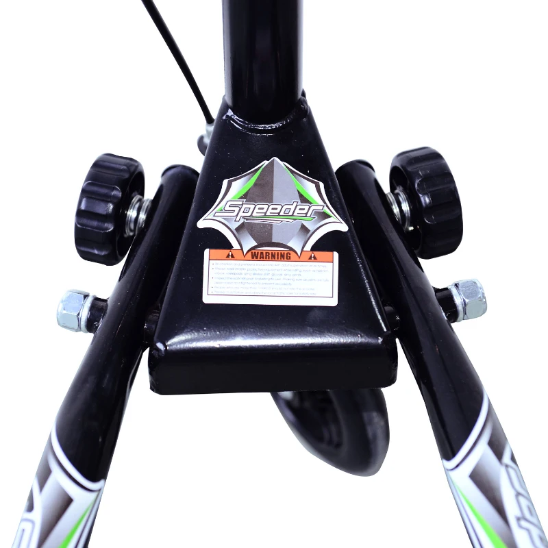 HOMCOM Kids 3 Wheels Foldable Scooter Tri Slider Winged Push Motion for 6+ Black