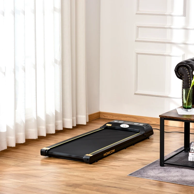 HOMCOM Walking Treadmill Walking Pad for Home, Office, Fitness Studio, Training Room 1-6km/h Aerobic Exercise Machine LED Display, Black