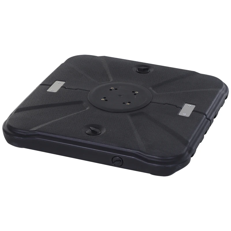 Outsunny HD Polyethylene Sand or Water Fillable Square Parasol Base Black