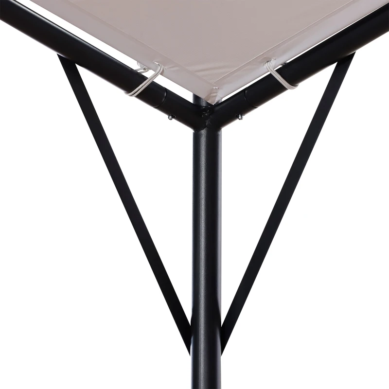 Outsunny  3.5 x 3.5 m Garden Metal Gazebo Pavilion Canopy Tent Sunshade Shelter Party Wedding Tent Outdoor Patio Marquee Butterfly