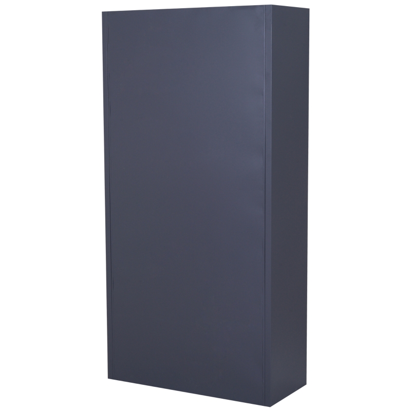 HOMCOM Lockable Filing Cabinet, Adjustable Shelf, CRS-White/Black