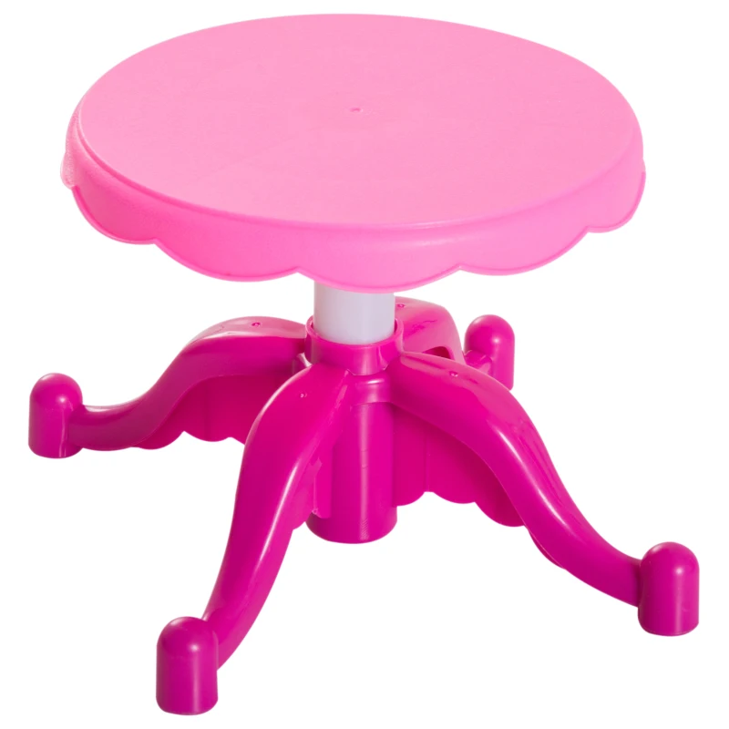 HOMCOM Kids Piano Dressing Table W/Stool Set-Pink/Blue