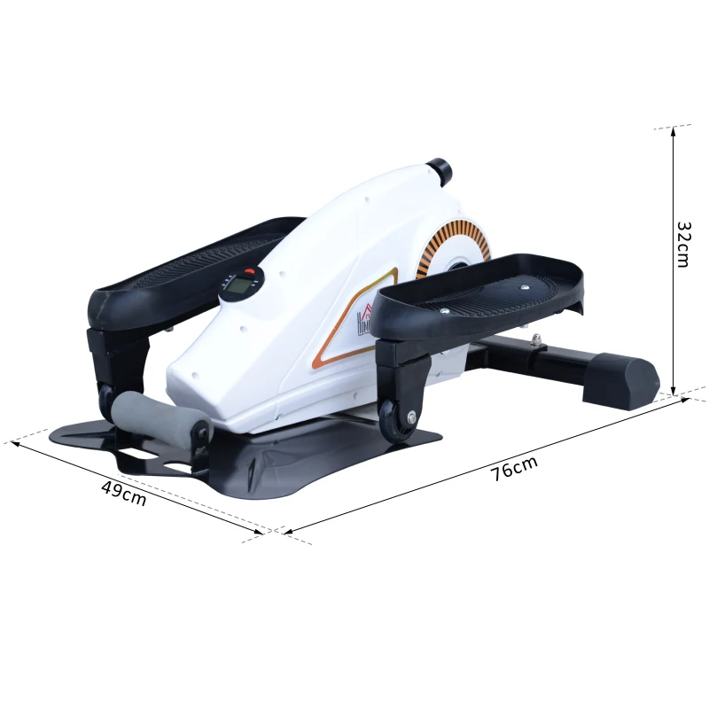 HOMCOM Elliptical Cross Trainer W/LCD Display-Black/White