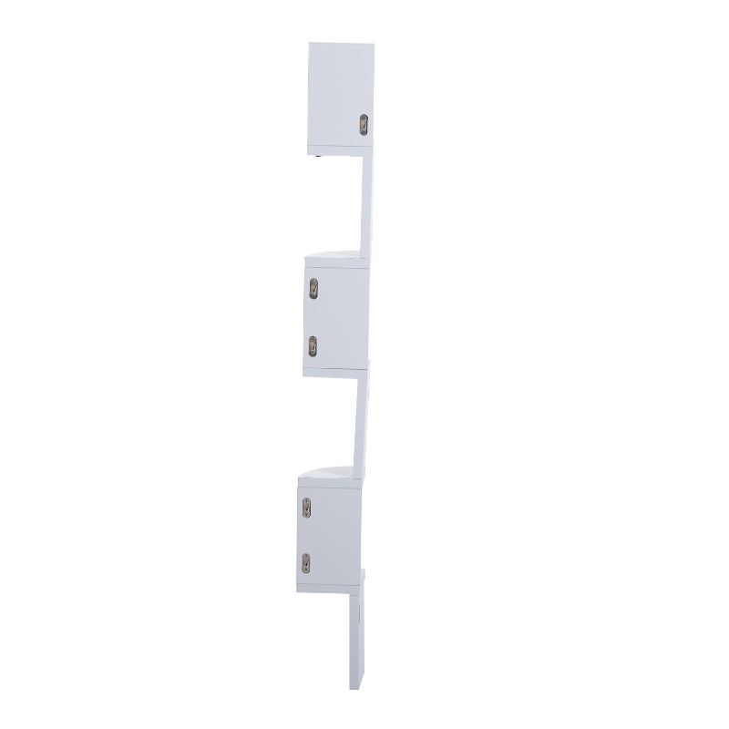 HOMCOM 12Lx12Wx120H cm 5-tier Corner Shelf Rack-White