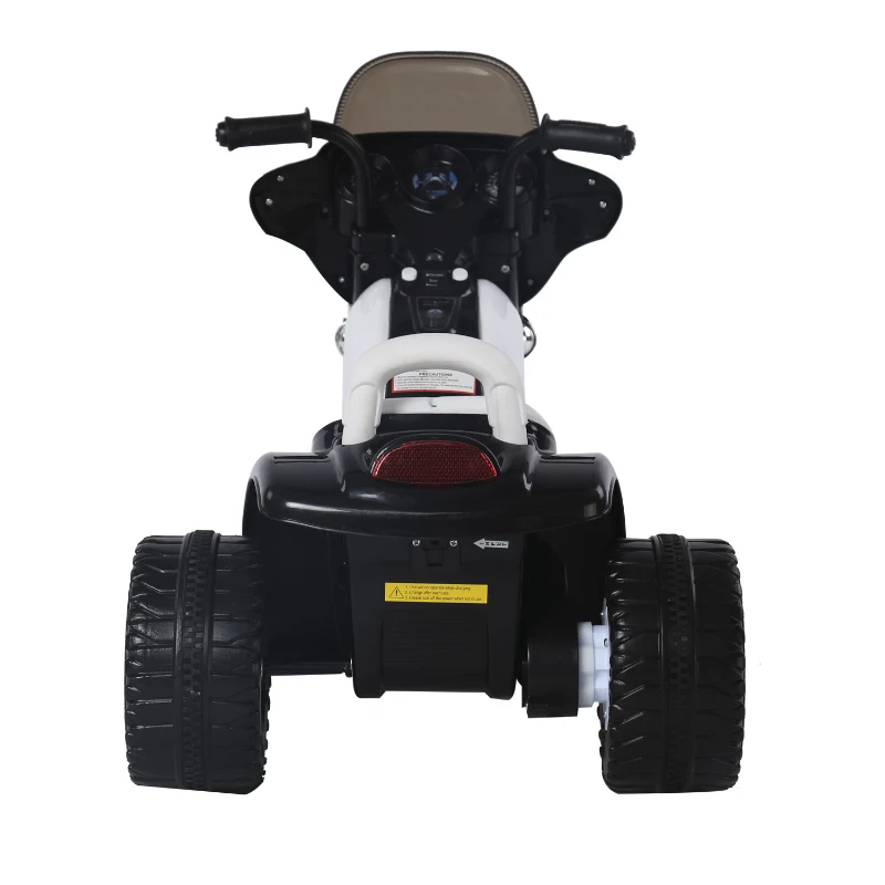 HOMCOM Children Ride On Motorbike W/Sound-Black/White