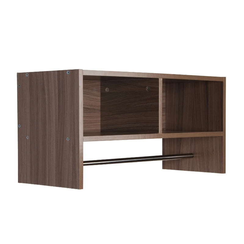 HOMCOM Wall Mounted Coat Hook W/ Shelf-Oak