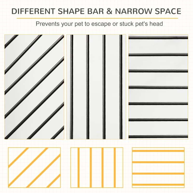 PawHut Heavy Duty Steel Small- Medium Dog Crate Dog Kennel w/ Tray Black 76L x 48W x 53H cm