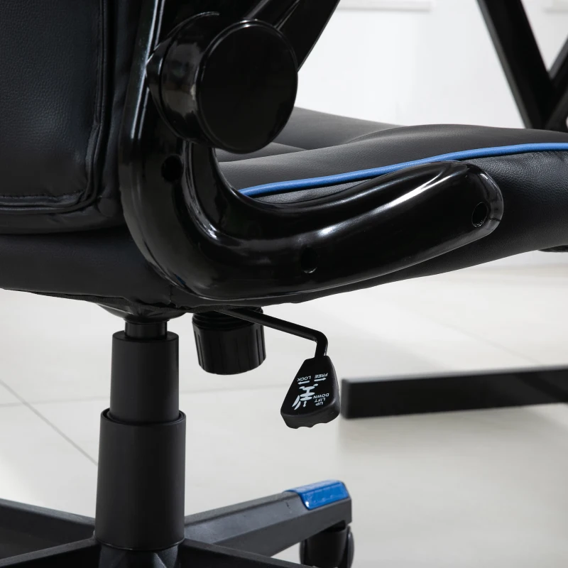 Vinsetto PU Leather Upholstered Racing Chair Blue/Black