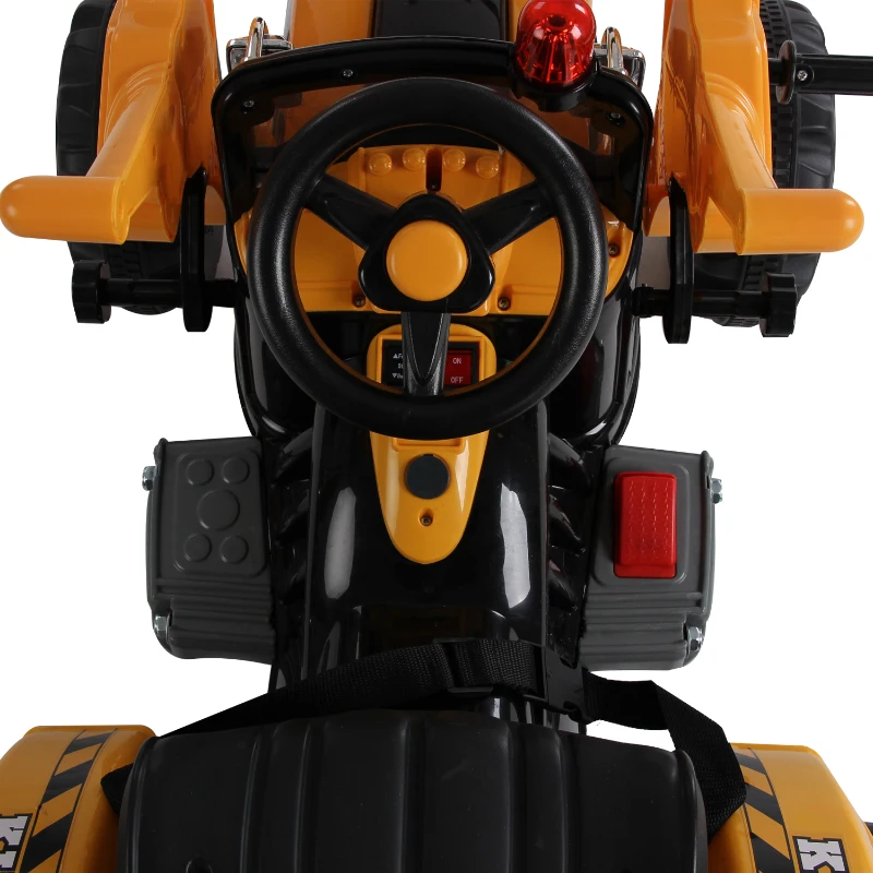 HOMCOM Kids Ride On Excavator, 6V-Yellow