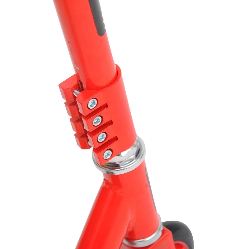 HOMCOM Outdoor Push Stunt Scooter 2 Wheels Fixed Bar 360° Street Commuter Street Push Scooter For Adult Teen Urban Scooter Red