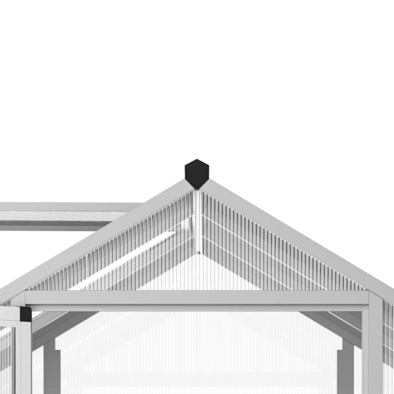 Outsunny 303x183x195cm Clear Polycarbonate Sheet Walk-In Greenhouse