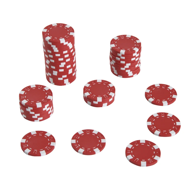 HOMCOM 500 Piece Dice-Striped Poker Chip Set Aluminum Case W/ Dealer Button