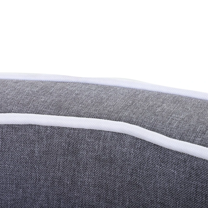 PawHut Wooden Frame Sponge Extendable Pet Dogs Sofa Bed Grey