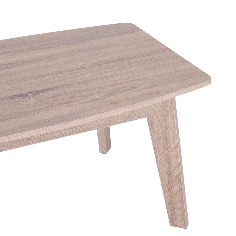 HOMCOM Coffee Table Sleek Rectangle Indoor Storage Living Room Wood Grain