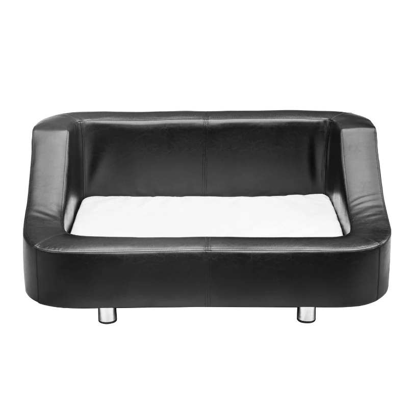 PawHut Pet Sofa Indoor Dog Cat Puppy Bed PU Leather Chair Cushion Mat (67L x 52Dx 40Hcm)