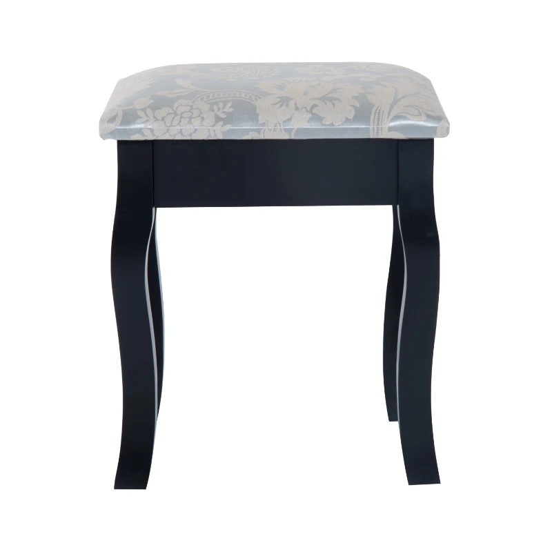 HOMCOM Dressing Table Set W/Mirror and Stool-Black