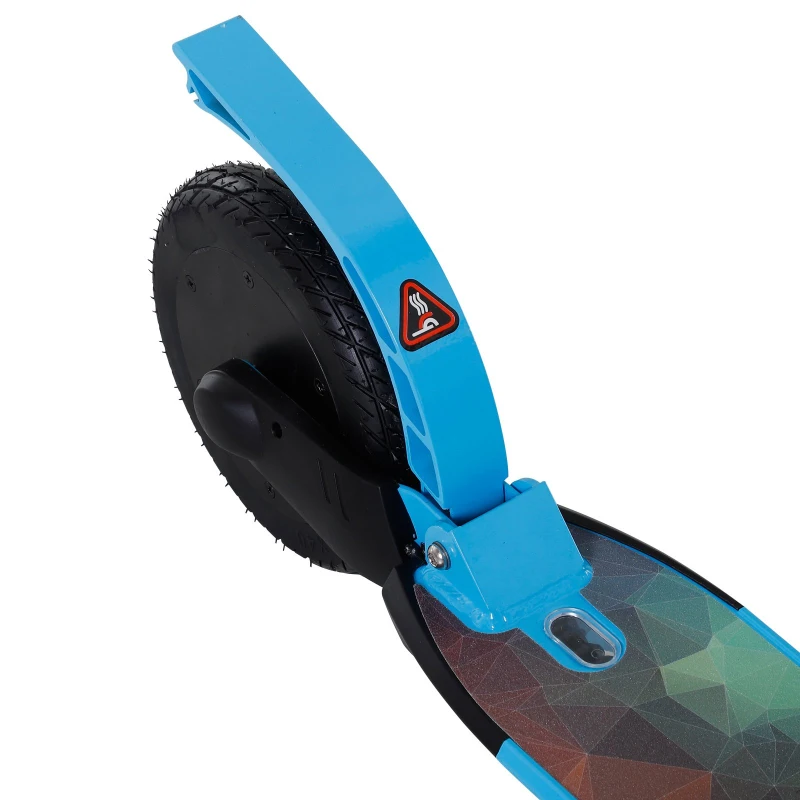 HOMCOM Teen/Adults Aluminium Folding Electric Scooter w/ Lights Blue