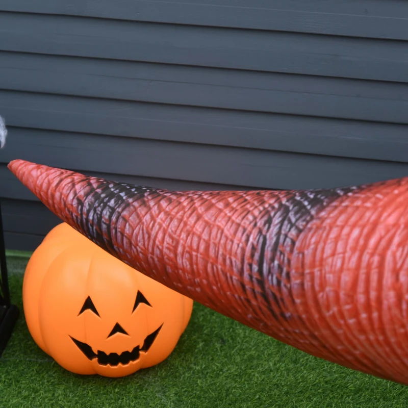 HOMCOM Polyester LED-Lit Inflatable T-Rex Costume Red