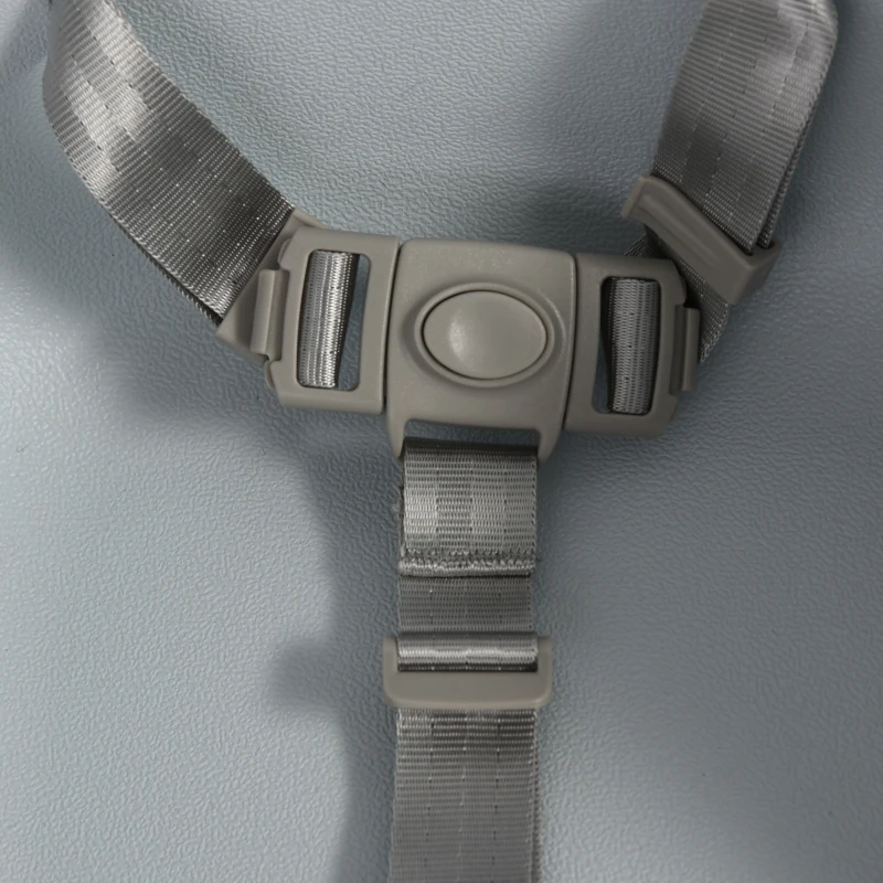 HOMCOM Baby Booster Seat for Dining Portable Toddler Feeding Chair  w/ 3 Point Harness Strap Height Adjustable Removable Cushion Detachable Tray Non-Slip Feet Grey