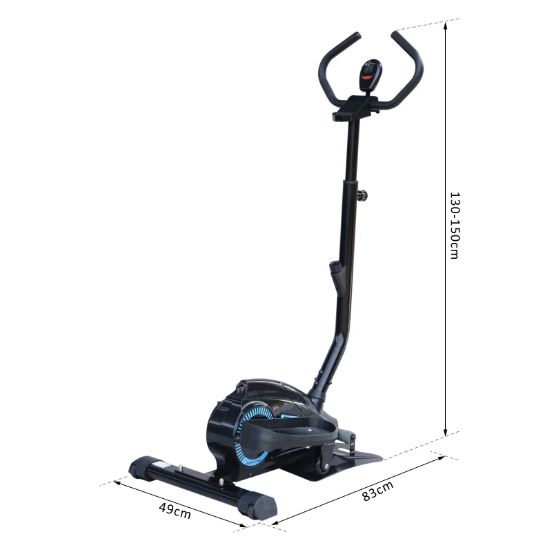 HOMCOM Elliptical Trainer W/ LCD Display, Magnetic Resistance-Black