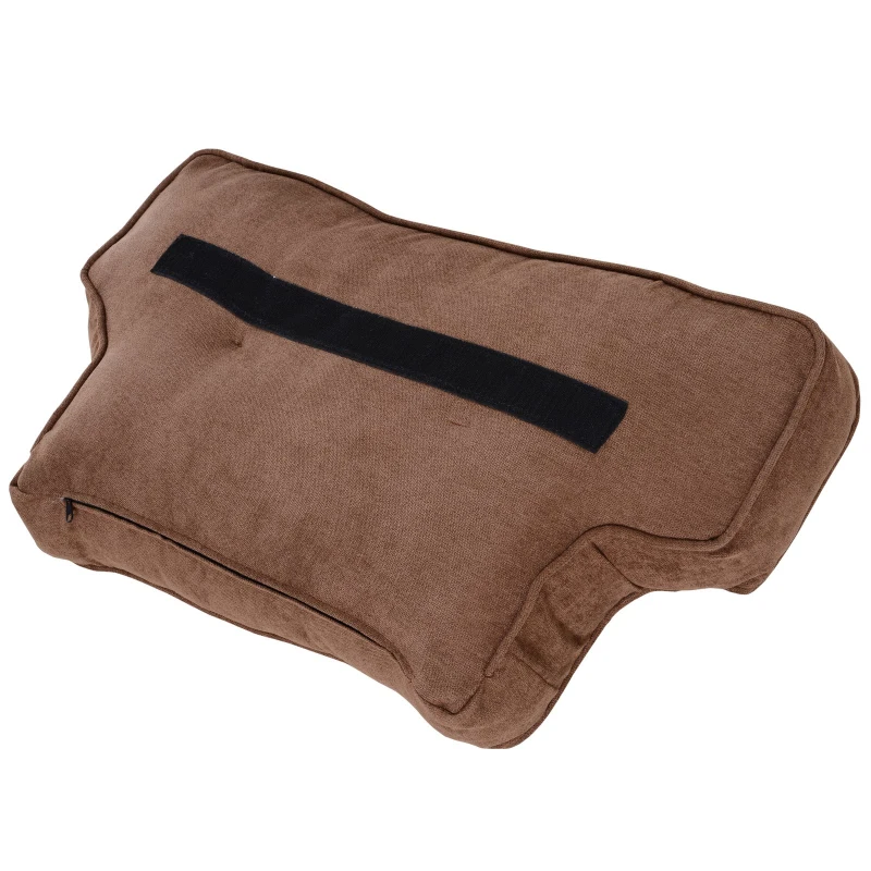 HOMCOM Cotton And Polyester Fabric Solid Wood Single Sofa Chair Home Living Room Brown