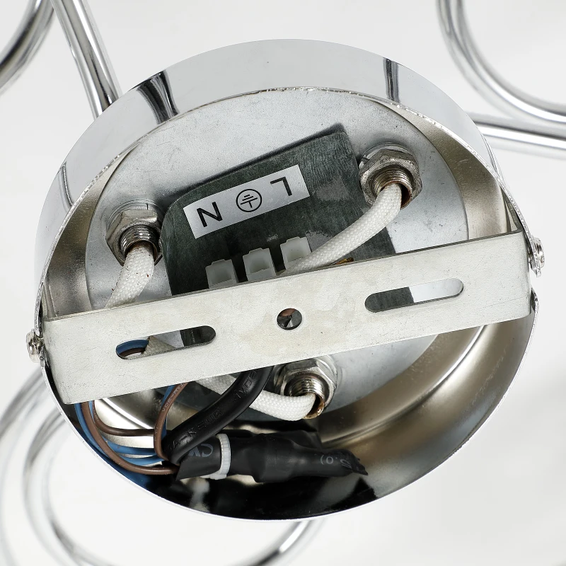 HOMCOM 3 Way Crossover Ceiling Light Swirl Pendant, G9 Base, 25W-Silver