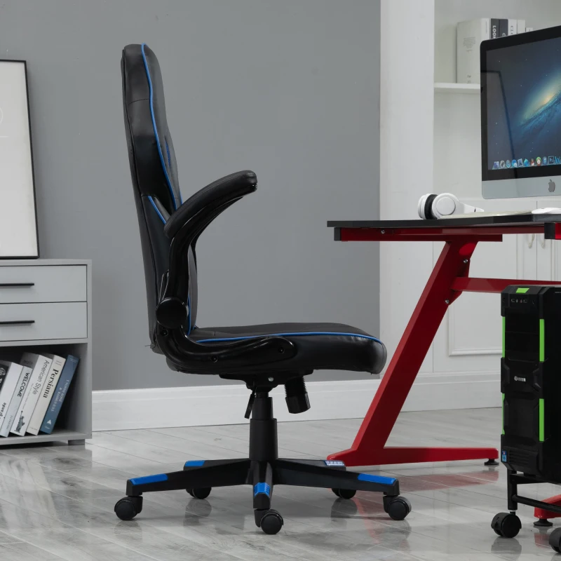 Vinsetto PU Leather Upholstered Racing Chair Blue/Black