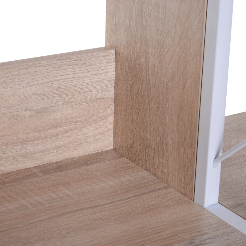 HOMCOM 9 Cube Bookshelf,  127Lx35Dx146.5H cm-White Oak colour