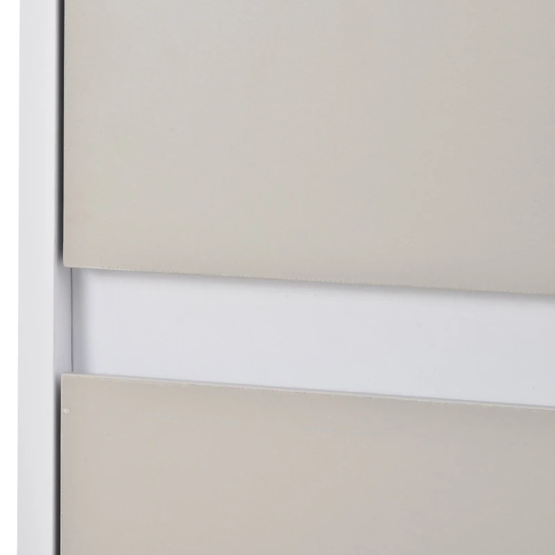 kleankin 2 Drawer Hanging Bathroom Cabinet Storage Open Top Melamine Surface Home Bathroom Organisation - White