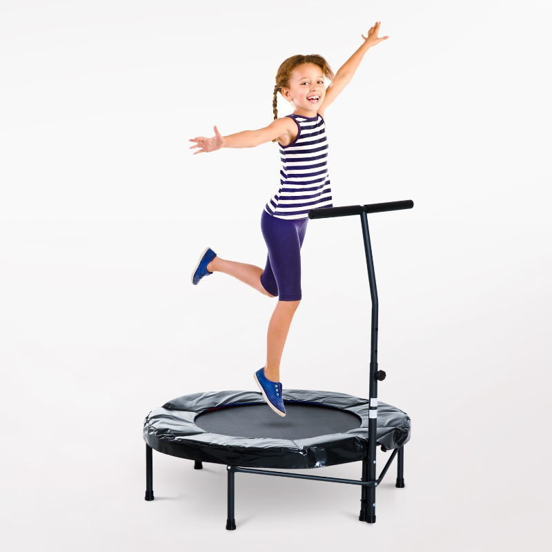 HOMCOM Trampoline Rebounder Adjustable Jumper, 39"-Black