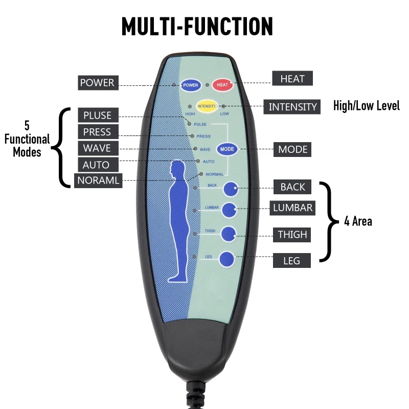 HOMCOM 10-Point Massage Sofa Armchair Chair PU Leather W/ Footrest Stool Heat Recliner Beige