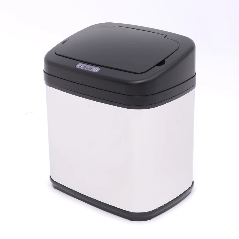 HOMCOM 15L LUXURY Automatic Sensor Dustbin Kitchen Waste Bin Rubbish Trashcan Auto Dustbin Stainless Steel with Bucket 33*25*37.5CM