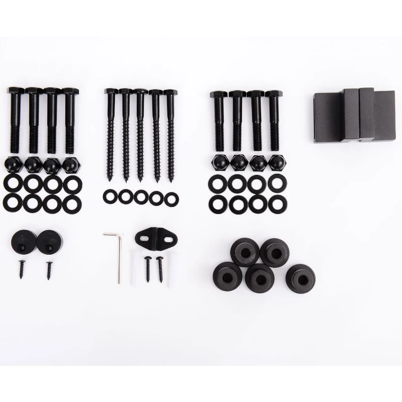 HOMCOM Modern Sliding Barn Door Closet Hardware Track Kit Track System Unit For Single Wooden Door 6.5FT /2000mm (Silver)