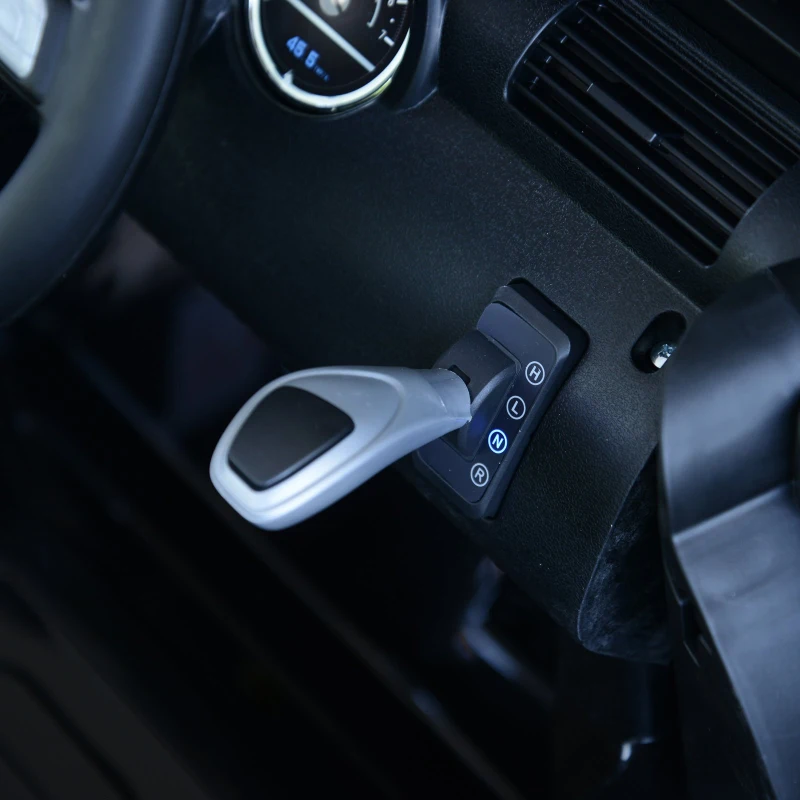 HOMCOM 2 Speed Electric Ride On Car 12V Battery w/ Headlights MP3 Connection & Suspension Remote Control in Black