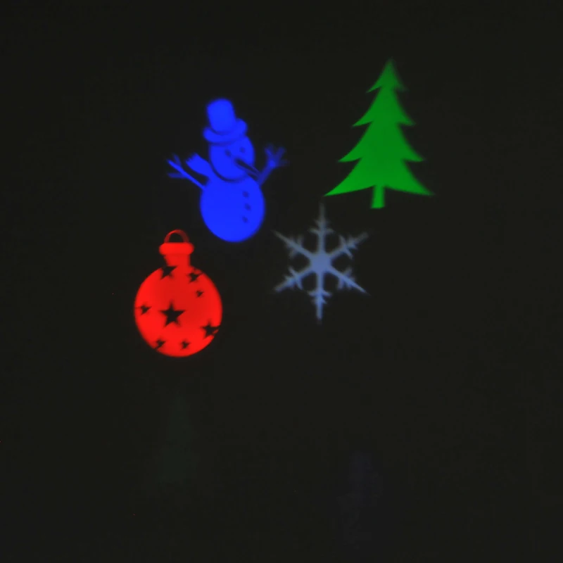 HOMCOM LED Projector Lamp 4 Patterns Waterproof Spotlight Christmas Holiday Indoor Outdoor Wall Decoration Party Décor