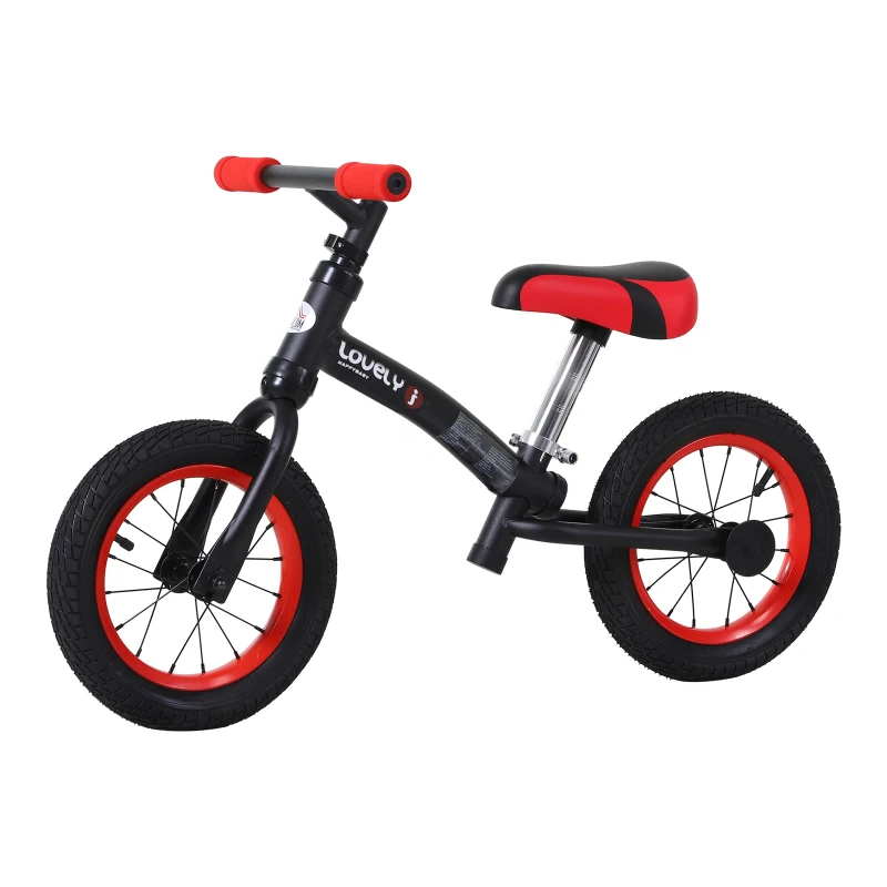 HOMCOM Balance Bike Toddlers No Pedal Push & Pull Black