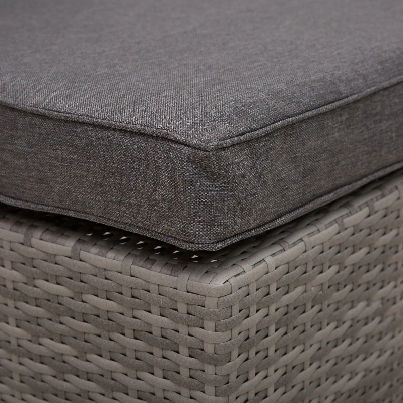 Outsunny 5-Seater Outdoor Garden PE Rattan Furniture Set Grey