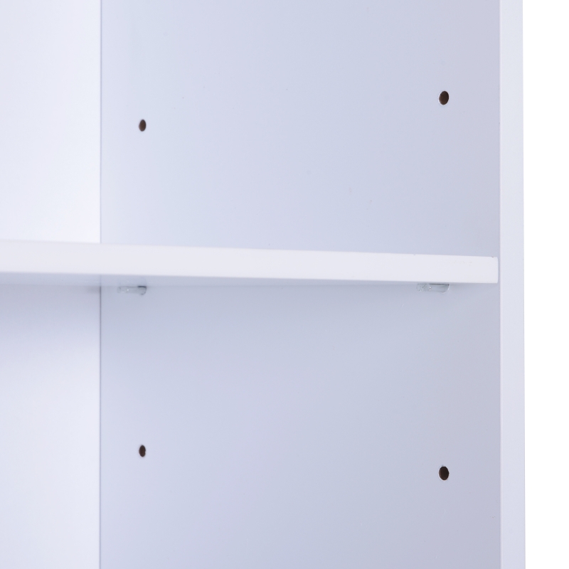 HOMCOM Bathroom Cabinet W/ Adjustable Shelves, 40L x 23W x 60Hcm-White