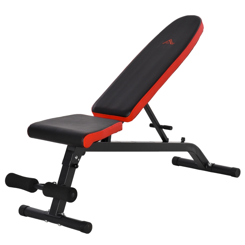 HOMCOM Multifunctional Sit Up Dumbbell Bench Adjustable Backpad Seat Foldable Design Exercise Machine for Home Office Gym Black AOSOM UK