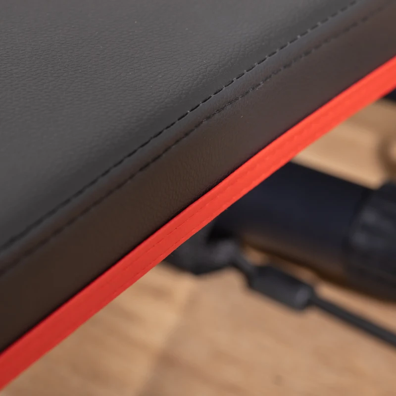 HOMCOM Adjustable Sit-Up Bench, Core Workout Abdominal Strength Building, Foldable Design w/ Bands for Home Gym Exercise Black