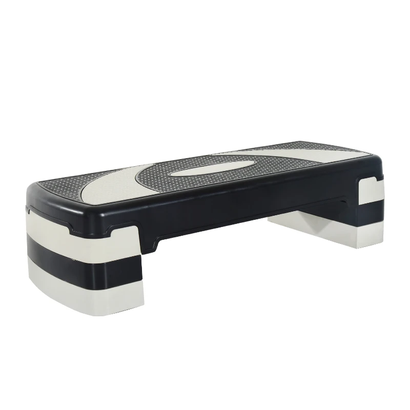 HOMCOM Plastic 3-Level Aerobic Stepper Training Block Black