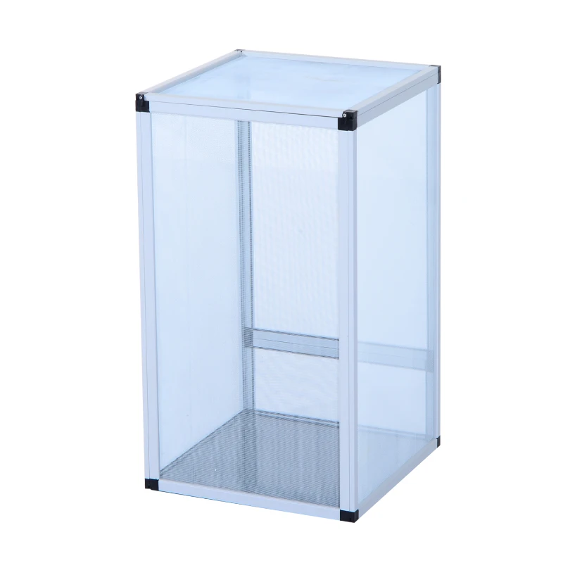 PawHut Reptile Tank Cage Aluminum Vivarium Waterproof Pet Breeder Breeding Snake Lizard Turtle Spider Tall Enclosure (Large Size)