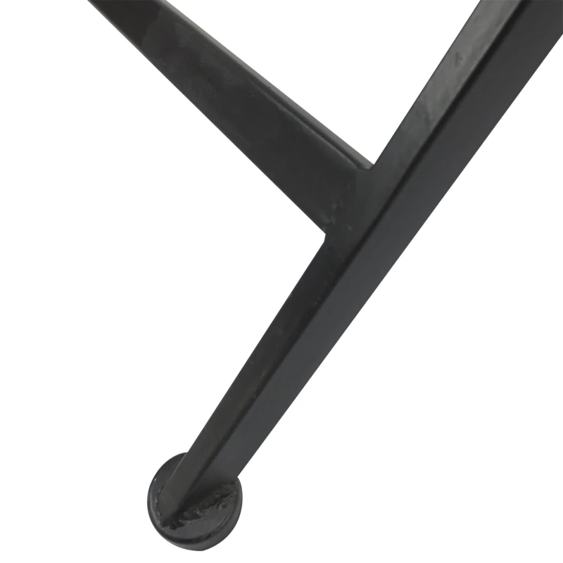 Outsunny Garden Metal Bistro Set 2 Folding Chair 1 Table Outdoor Furniture Black