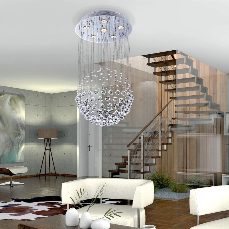 HOMCOM 6-Light Wall Mounted Modern Ceiling Pendant Chandelier Lamp