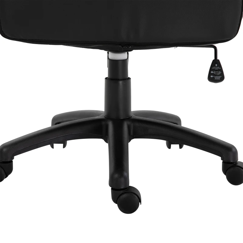 Vinsetto Office Chair Desk Computer Chair W/PU Leather Sponge Nylon, 65.5W x 69D x 109-118Hcm-White/Black