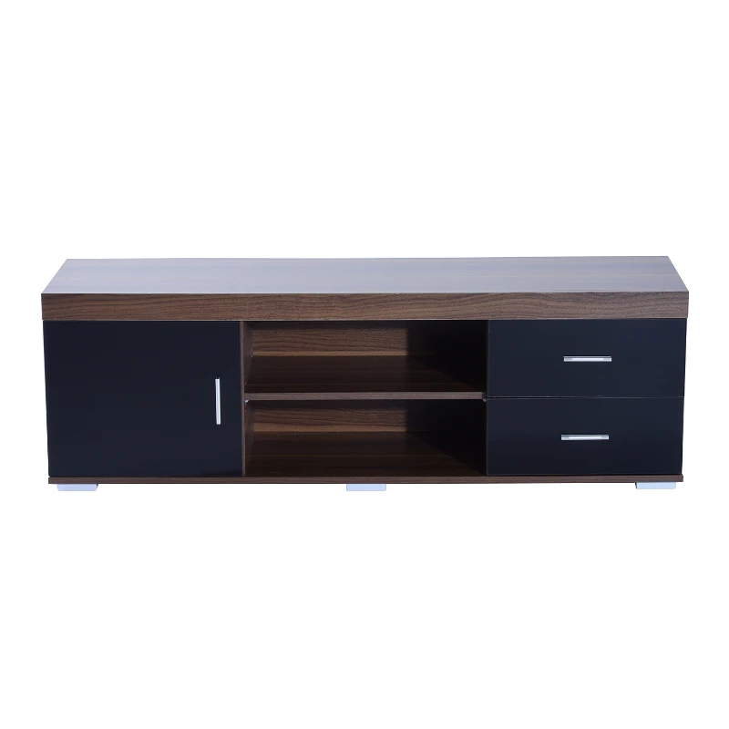 HOMCOM TV Stand w/1 Door 2 Drawers Shelves Entertainment Center Media Console Storage Cabinet 140cm