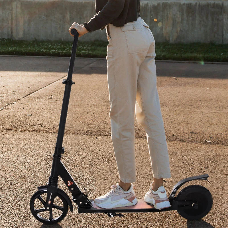 HOMCOM Electric Scooter  for 14+ age 150W Folding Motorised Mobility Kick Scooter Adults Lightweight E Scooter 22.6V - Black