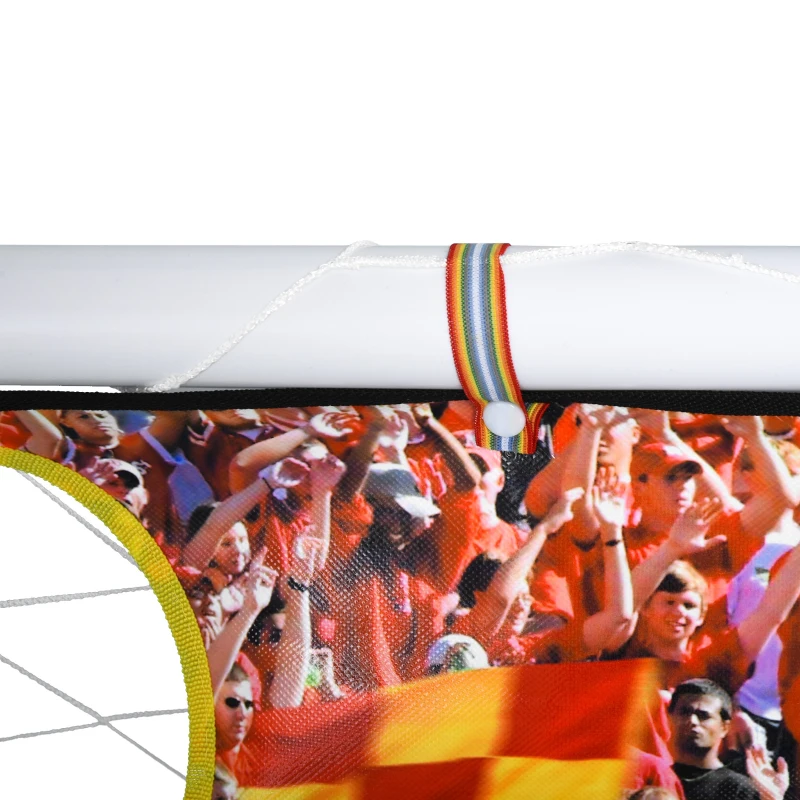 HOMCOM 2 in 1 Kids Football Goal Football Target Goal Net w/ Ball Pump Indoor Outdoor Sports