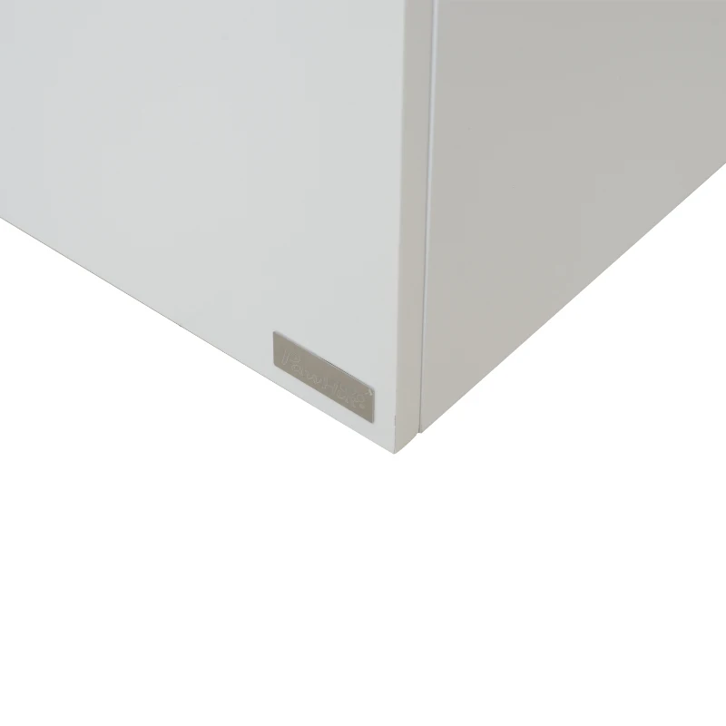 PawHut Wooden Cat Litter Box Enclosure Toilet Home Cabinet Pet Self Cleaning Kitty House Stand Bathroom Furniture Hidden Washroom White 51H x 60W x 41D cm