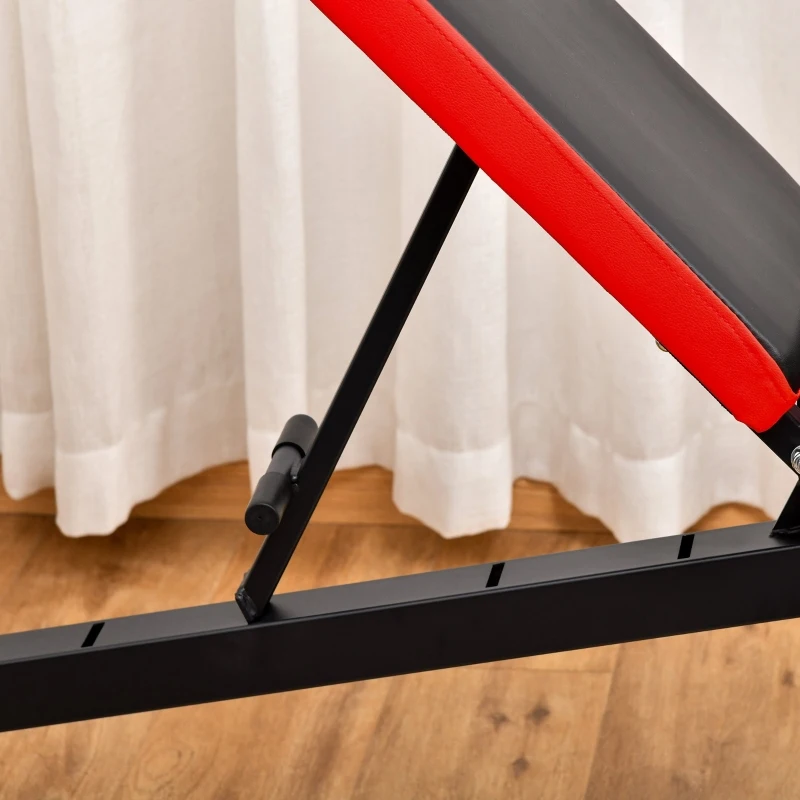 HOMCOM Multifunctional Sit-Up Weight Bench Adjustable Backpad & Seat Foldable Design Exercise Machine for Home, Office, Gym, Black